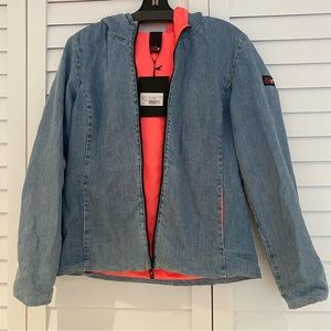 OOF Hooded Denim Reversible Jacket Small